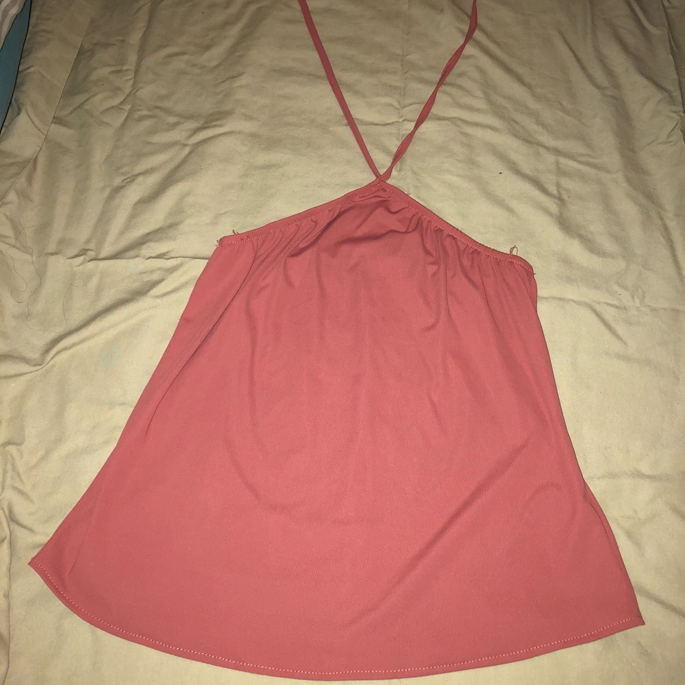 Pink Neck Strap Top